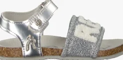 zilveren replay platte sandalen papua