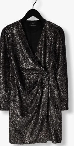 zilveren scotch & soda mini jurk mini dress in mixed sequins