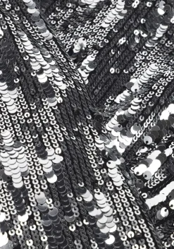 zilveren selected femme mini jurk slfari-colyn ls short sequins