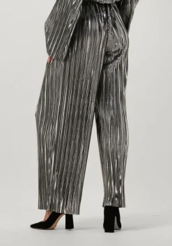 zilveren selected femme pantalon slfnaline tinni hw relaxed pant