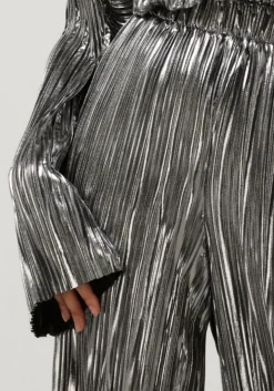 zilveren selected femme pantalon slfnaline tinni hw relaxed pant