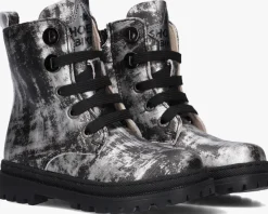 zilveren shoesme veterboots nt24w007