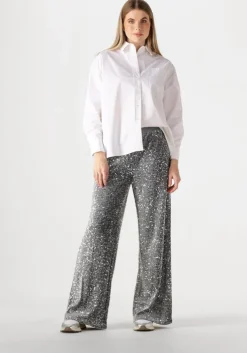 zilveren summum broeken pants sequins velour