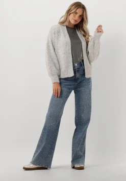 zilveren summum top rond neck top metallic coated jersey