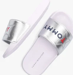 zilveren tommy hilfiger badslippers 30890