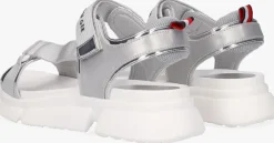 zilveren tommy hilfiger platte sandalen 31048