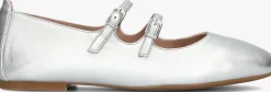 zilveren unisa ballerina's berley