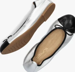 zilveren unisa ballerina's auto