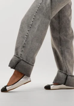 zilveren unisa ballerina's auto