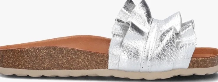 zilveren verbenas slippers rocio