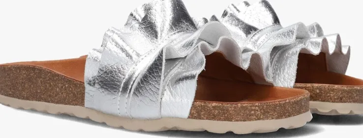 zilveren verbenas slippers rocio
