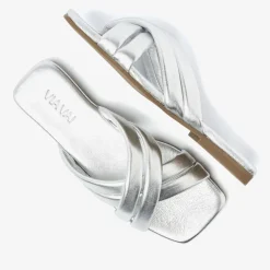 zilveren via vai slippers kiki lot