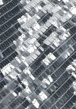 zilveren y.a.s. mini jurk yasroaring 7/8 mini sequin dress