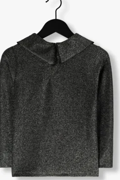 zilveren your wishes tops & t-shirts glitter collar longsleeve