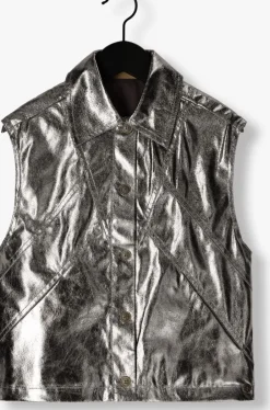 zilverkleurig like flo gilet doris flo metallic gilet