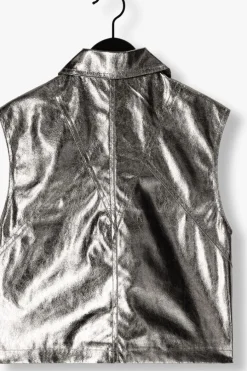 zilverkleurig like flo gilet doris flo metallic gilet