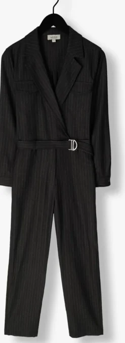 zwarte aaiko jumpsuit jessie pinstripe vis 548