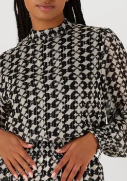 zwarte aaiko mini jurk gabry ikat dot vis 515