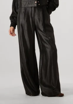 zwarte aaiko pantalon rocia twill shine vis 545