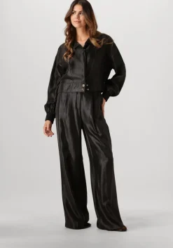 zwarte aaiko pantalon rocia twill shine vis 545