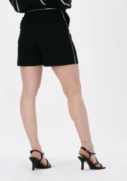 zwarte access broeken linen high-waisted shorts