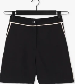 zwarte access broeken linen high-waisted shorts