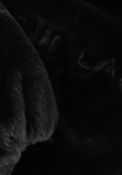 zwarte alix mini faux fur jas reversible jacket