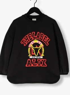 zwarte alix mini mini jurk varsity sweat dress