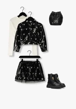 zwarte alix mini minirok sequins bull skirt