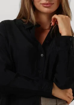 zwarte alix the label blouses ladies woven shiny crinkle blouse