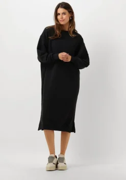 zwarte alix the label midi jurk ladies knitted midi sweat dress