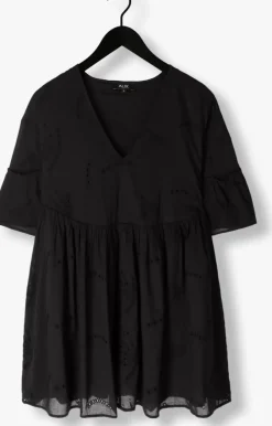 zwarte alix the label mini jurk ladies woven broderie a-line dress