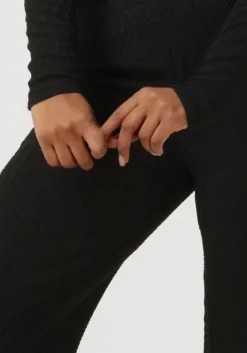 zwarte alix the label pantalon ladies knitted lurex pants