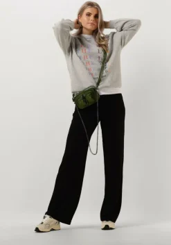 zwarte alix the label pantalon ladies knitted lurex pants