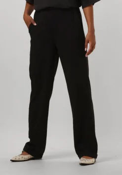zwarte alix the label pantalon ladies woven straight leg pants