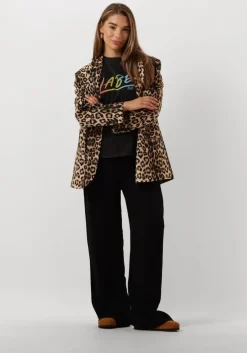 zwarte alix the label pantalon ladies woven stripy wide leg pants