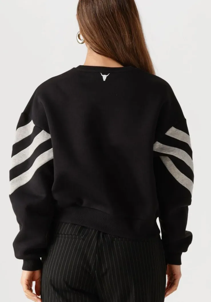 zwarte alix the label sweater ladies knitted cropped sweater