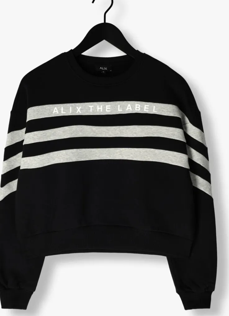 zwarte alix the label sweater ladies knitted cropped sweater