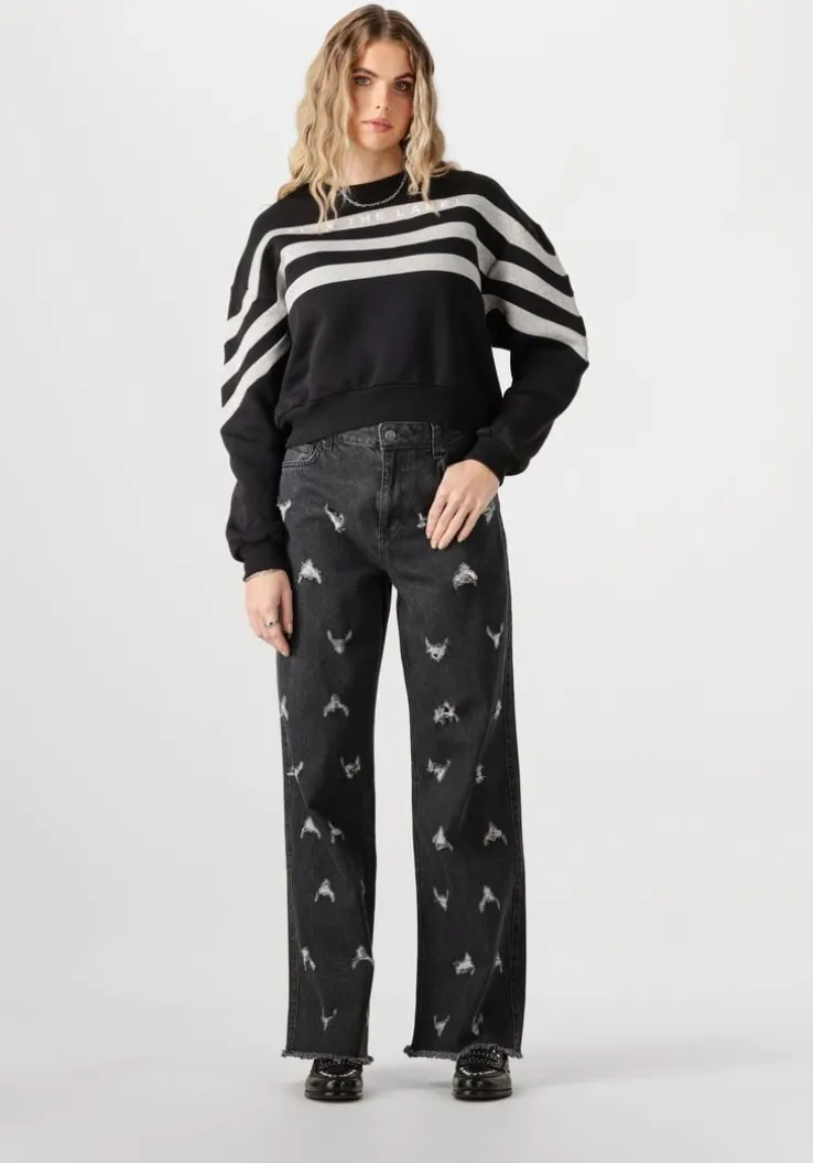 zwarte alix the label sweater ladies knitted cropped sweater