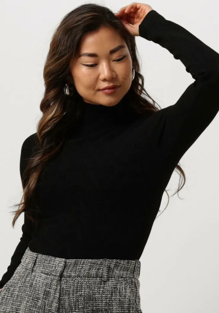 zwarte alix the label tops & t-shirts ladies knitted a mesh top