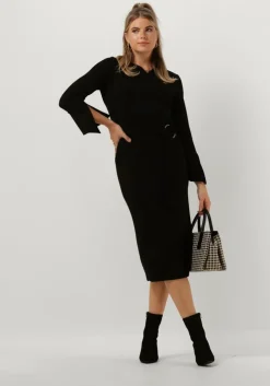 zwarte ana alcazar midi jurk tight dress