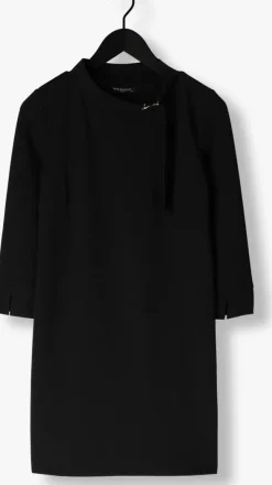 zwarte ana alcazar mini jurk dress neck clasp