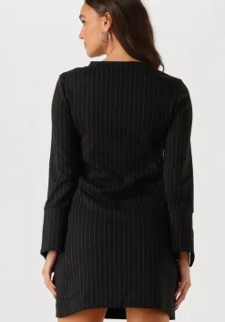 zwarte ana alcazar mini jurk a dress pinstripe