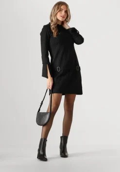 zwarte ana alcazar mini jurk a dress pinstripe