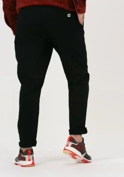 zwarte anerkjendt chino akjulius cotton pleat pant