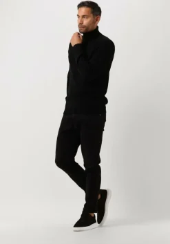 zwarte anerkjendt coltrui aknico solid roll neck lambswool