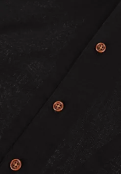 zwarte anerkjendt overhemden akleo sss cot/linen shirt
