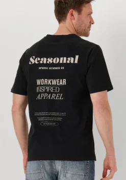 zwarte anerkjendt t-shirt akkikki seasonal tee
