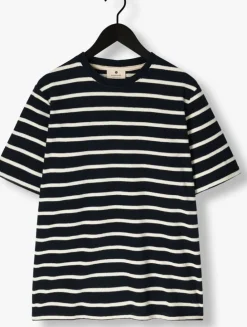 zwarte anerkjendt t-shirt akkikki frotte stripe tee
