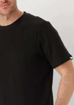 zwarte anerkjendt t-shirt akkiki s/s waffle tee